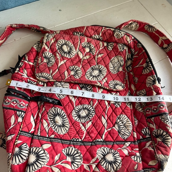 Vera Bradley Backpack With Matching Wallet Red and Black - Picture 15 of 15